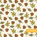 Neutral Acorns Seamless Pattern
