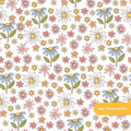 White Adelaide Floral Seamless Pattern