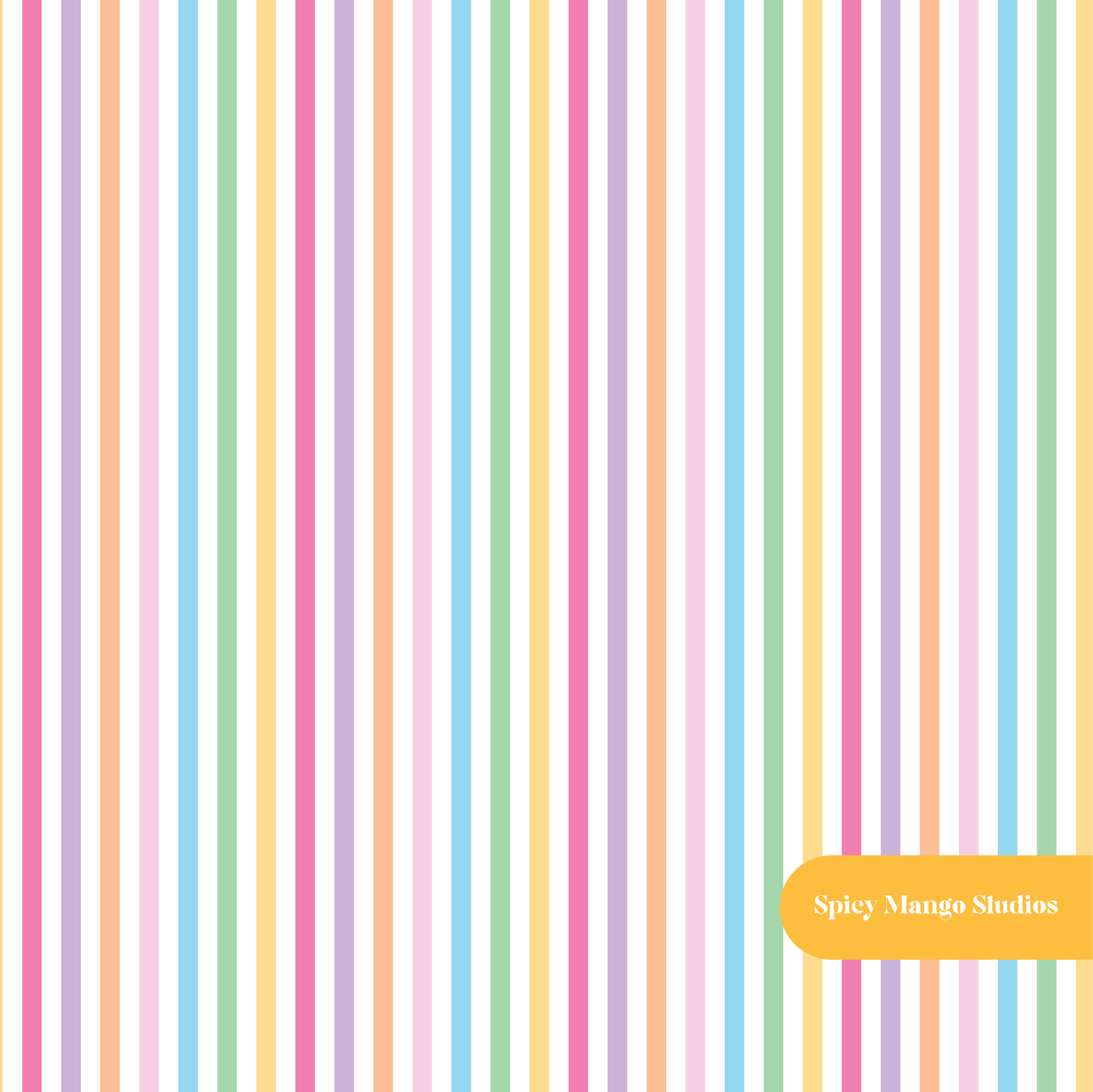 Pastel Alana Rainbow Stripe Seamless Pattern