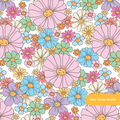 White Alana Floral Seamless Pattern