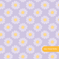 Purple April Floral Seamless Pattern