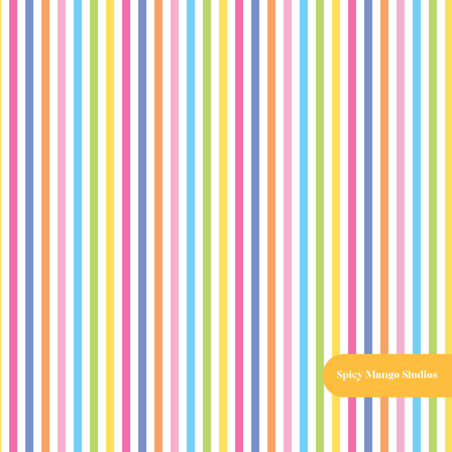 Retro Alana Rainbow Stripe Seamless Pattern