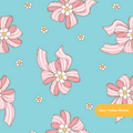 Aqua All Wrapped Up Seamless Pattern – Christmas Gift Wrapping Digital Download