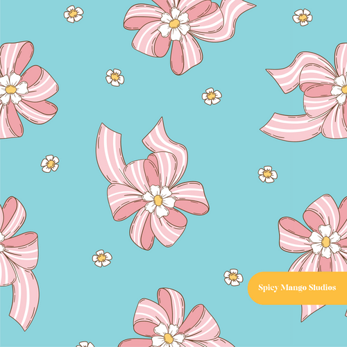 Aqua All Wrapped Up Seamless Pattern – Christmas Gift Wrapping Digital Download