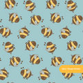 Dusty Blue Buzzy Seamless Pattern