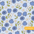 Light Blue Blueberry Bliss Seamless Pattern – Digital Download