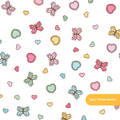 White Butterfly Medley Seamless Pattern