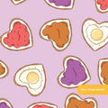 Lilac Breakfast Time Seamless Pattern – Kitchen & Brunch Party Digital Download