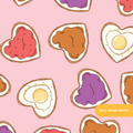 Pink Breakfast Time Seamless Pattern – Kitchen & Brunch Party Digital Download