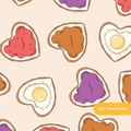 Neutral Breakfast Time Seamless Pattern – Digital Download