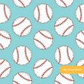 Aqua Baseball Seamless Pattern