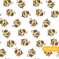 White Buzzy Seamless Pattern
