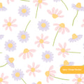 White Camilla Floral Seamless Pattern