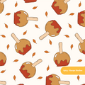 Neutral Caramel Apple Seamless Pattern – Digital Download