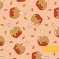 Pumpkin Spice Caramel Apple Seamless Pattern – Digital Download