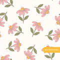 Neutral Candy Corn Floral Seamless Pattern