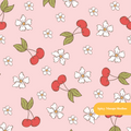 Pink Cherry Dreams Seamless Pattern