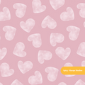 Mauve Cloudy Hearts Seamless Pattern