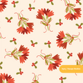 Neutral Christmas Floral Seamless Pattern