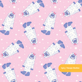 Pink Coco the Yeti Seamless Pattern – Digital Download