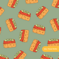 Olive Crispy Rice Seamless Pattern – Sushi Party & Foodie Theme Digital Download