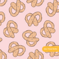 Pink Pretzel Seamless Pattern – Game Day & Snack Theme Digital Download
