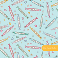 Light Blue Cutsie Rolls Seamless Pattern – Digital Download