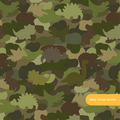 Olive Dino Camo Seamless Pattern