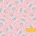Dark Pink Daisy Dew Seamless Pattern