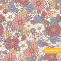 White Delilah Floral Seamless Pattern