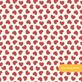 Cream Ditsy Hearts Seamless Pattern