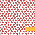 White Ditsy Hearts Seamless Pattern