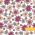 White Daria Floral Seamless Pattern