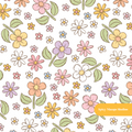White Desi Floral Seamless Pattern