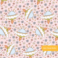 Light Pink Daisy Saucer Seamless Pattern