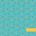 Aqua Ditsy Daisies Seamless Pattern – Digital Download