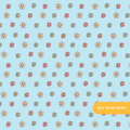 Light Blue Ditsy Daisies Seamless Pattern – Digital Download