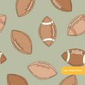 Olive Football Seamless Pattern
