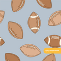 Stone Blue Football Seamless Pattern