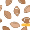 White Football Seamless Pattern