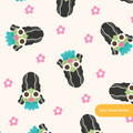 Off White Francine Halloween Seamless Pattern