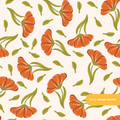 Neutral Fiamma Floral Seamless Pattern