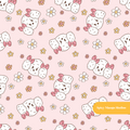 Pink Fifi the Poodle Seamless Pattern