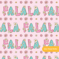 Pink Fa La La La Holiday Seamless Pattern – Digital Download