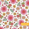 White Floral Heart Seamless Pattern