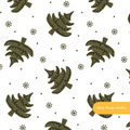 White Forrest Pine Seamless Pattern