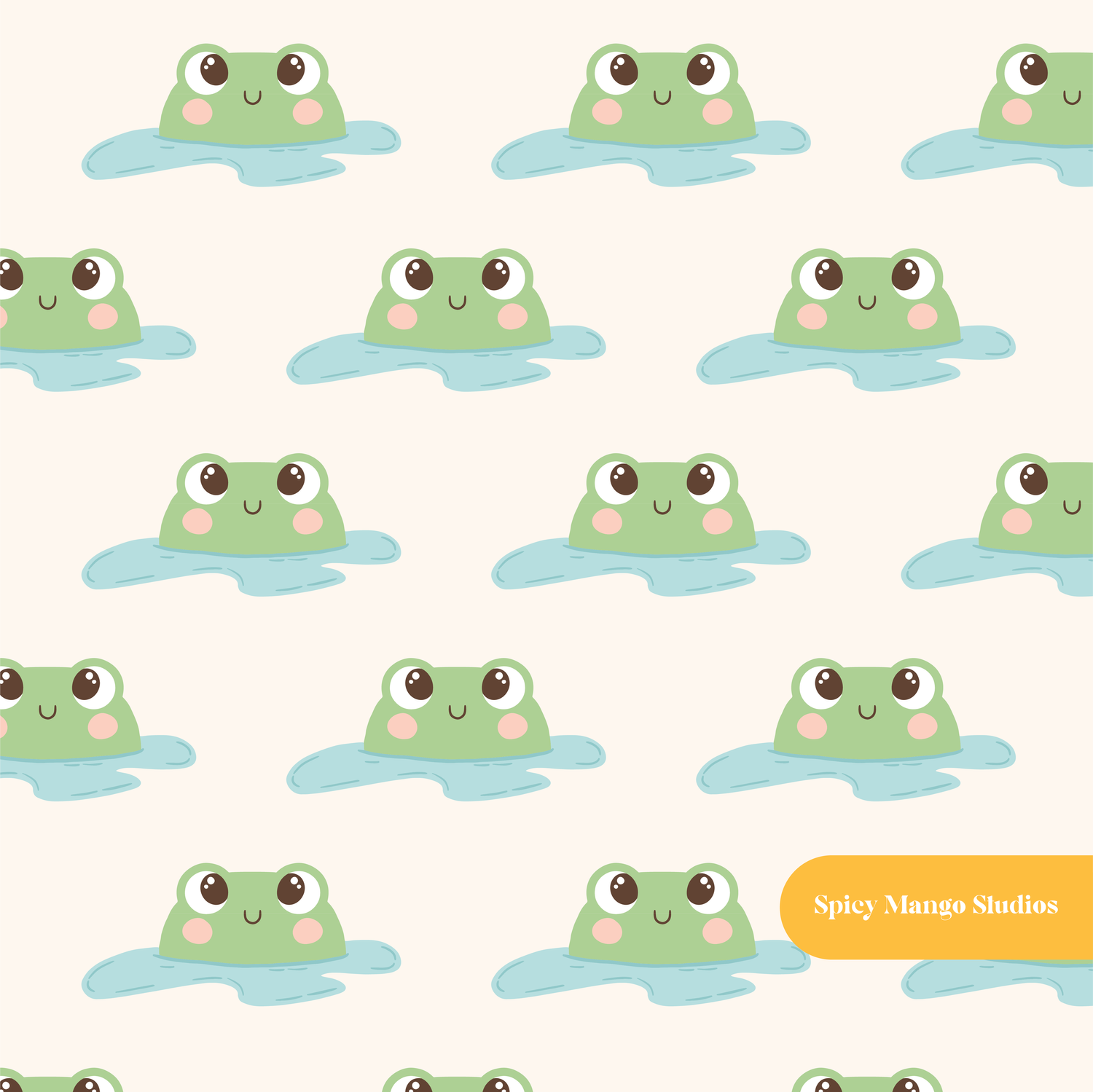 Neutral Froggy Seamless Pattern