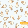 Light Blue French Vanilla Seamless Pattern – Digital Download