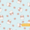 Light Blue Groovy Boo Seamless Pattern