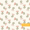 Off White Garden Floral Seamless Pattern
